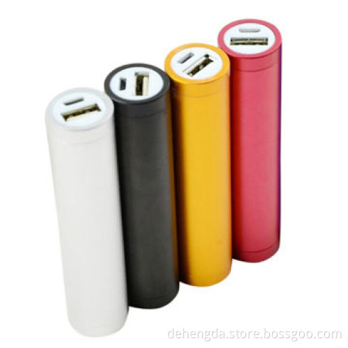 Lipstick 2200mAh Power Bank/Metal Tube Power Bank, Six Colors for Choice